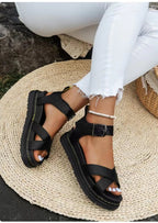 Damen Komfortable Riemchen-Sandalen mit verstellbarem Riemendesign und rutschfester Sohle R&B