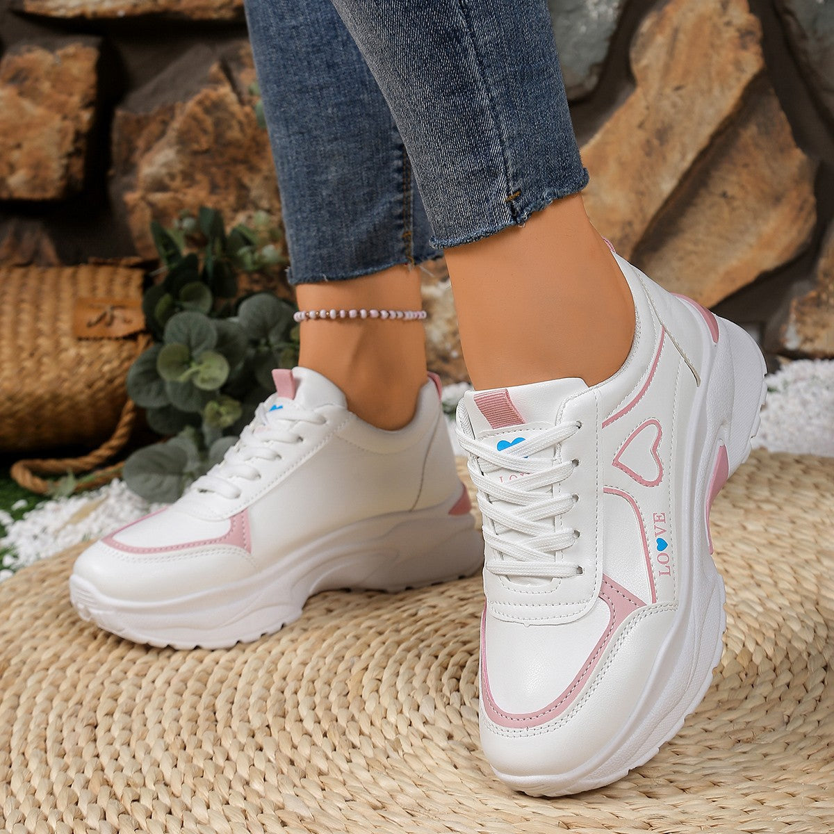 Damen Sportliche Sneakers mit verstärkter Dämpfung und modischem Design R&B