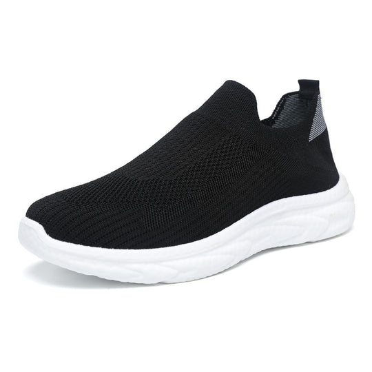 Damen Bequeme Slip-On Sneakers mit atmungsaktivem Strick-Obermaterial und flexiblem Fußbett R&B