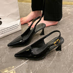 Damen Slingback-Pumps mit edlem Lackleder und aufregendem Absatzdesign R&B