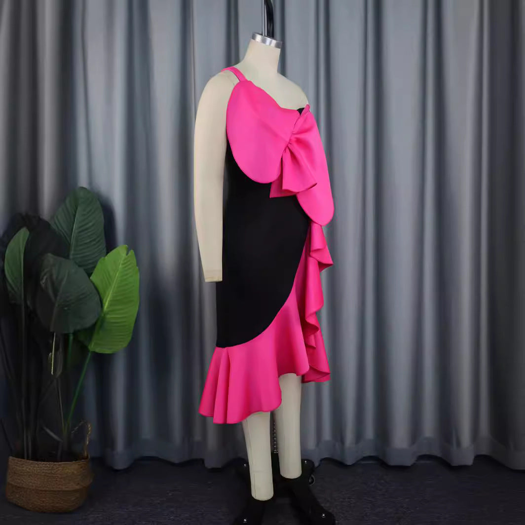 Damen Geschmeidiges Cocktailkleid mit dekorativer Schleifenapplikation R&B