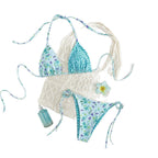 Damen Triangel-Bikini-Set mit hübschen Blumenmustern R&B