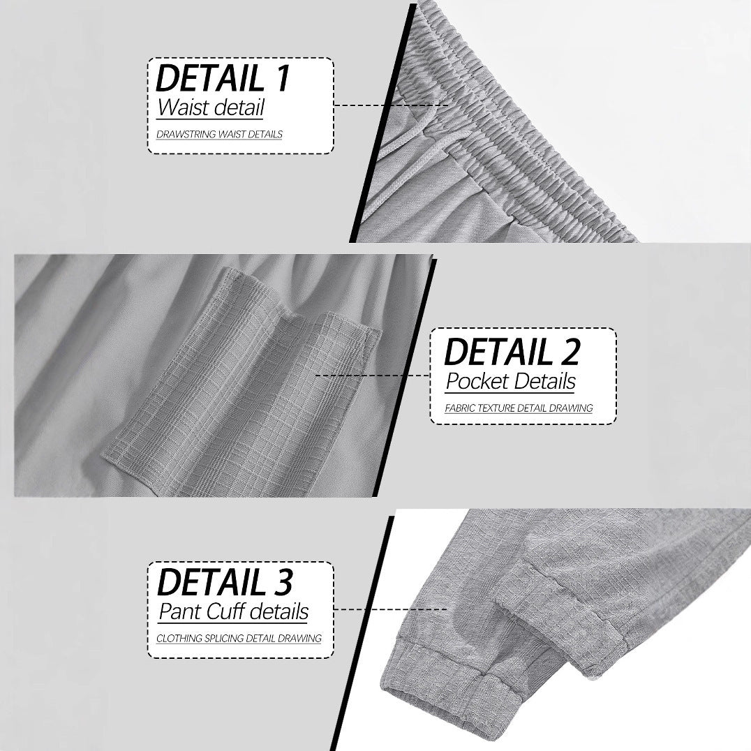 Damen sportliche Jogginghose mit elastischem Bund und strukturiertem Design R&B
