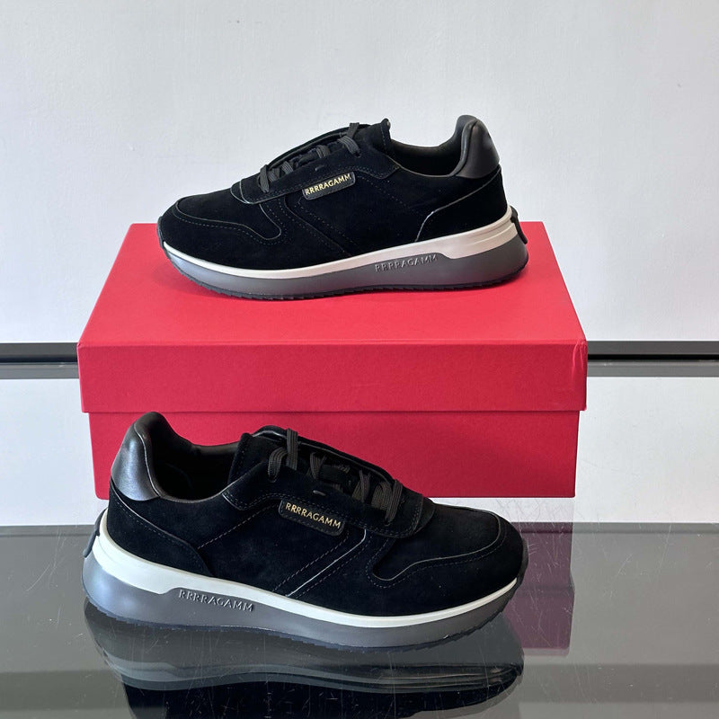 Damen Sportliche Sneakers mit rutschfester Laufsohle und hochwertiger Wildleder-Oberfläche R&B
