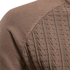 Herren Strickpullover mit modischem Stehkragen und strukturiertem Design R&B