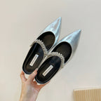 Damen elegante Ballerinas mit funkelndem Strassband R&B