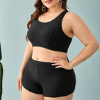 Damen Sportlicher Badeanzug mit langärmliger Jacke und Shorts R&B