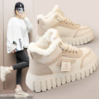 Damen modische High-Top Sneakers mit gefüttertem Innenfutter und rutschfester Sohle R&B