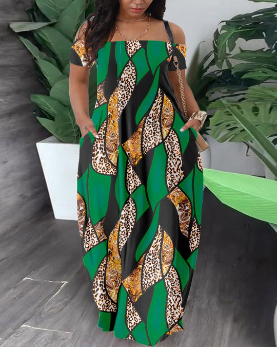 Damen Maxi-Kleid mit Off-Shoulder Design R&B