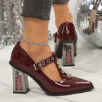 Damen Elegante High Heels mit auffälligem Absatzdesign R&B