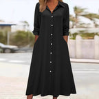Damen Hemdblusenkleid mit praktischen Taschen und elegantem Schnitt R&B