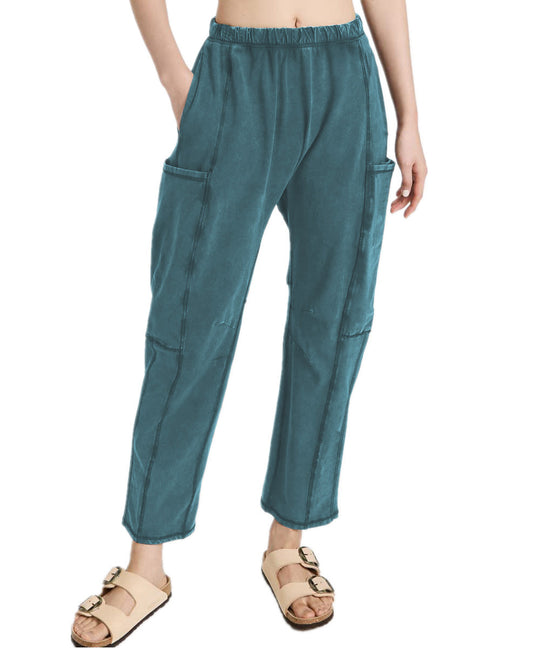 Damen Bequeme Freizeithose mit praktischen Seitentaschen und elastischem Bund R&B