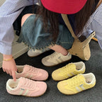 Damen Sportliche Sneakers mit strukturiertem Obermaterial und rutschfester Sohle