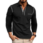 Herren Langarm Poloshirt R&B