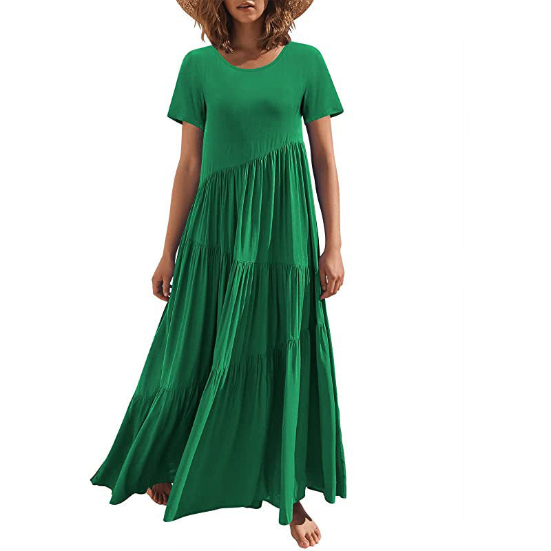 Damen Maxikleid mit lässiger Passform und fließendem Saum R&B