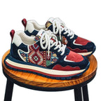 Damen Sportliche Sneakers mit modischem Tribal-Muster und rutschfester Sohle R&B