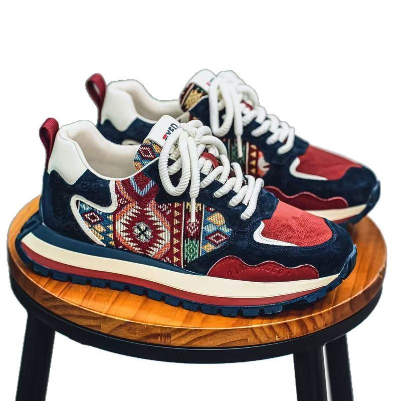 Damen Sportliche Sneakers mit modischem Tribal-Muster und rutschfester Sohle R&B