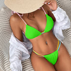 Damen Triangel-Bikini mit strukturierter Oberfläche und modernen Farbakzenten R&B