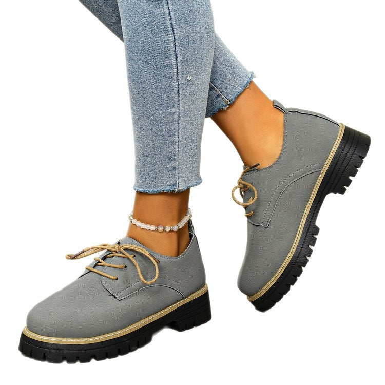 Damen modische Schnürschuhe mit robustem Profil R&B