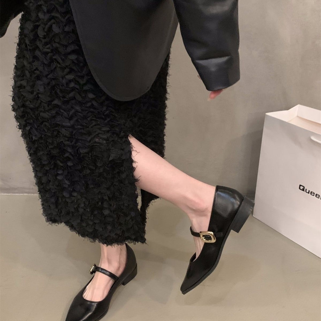 Damen elegante Ballerinas mit modischem Riemchen und komfortablem Fußbett R&B