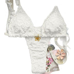 Damen Blumenverziertes Bikini-Set R&B