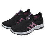 Damen Sportliche Slip-On Sneakers mit atmungsaktiver Oberflächenstruktur R&B