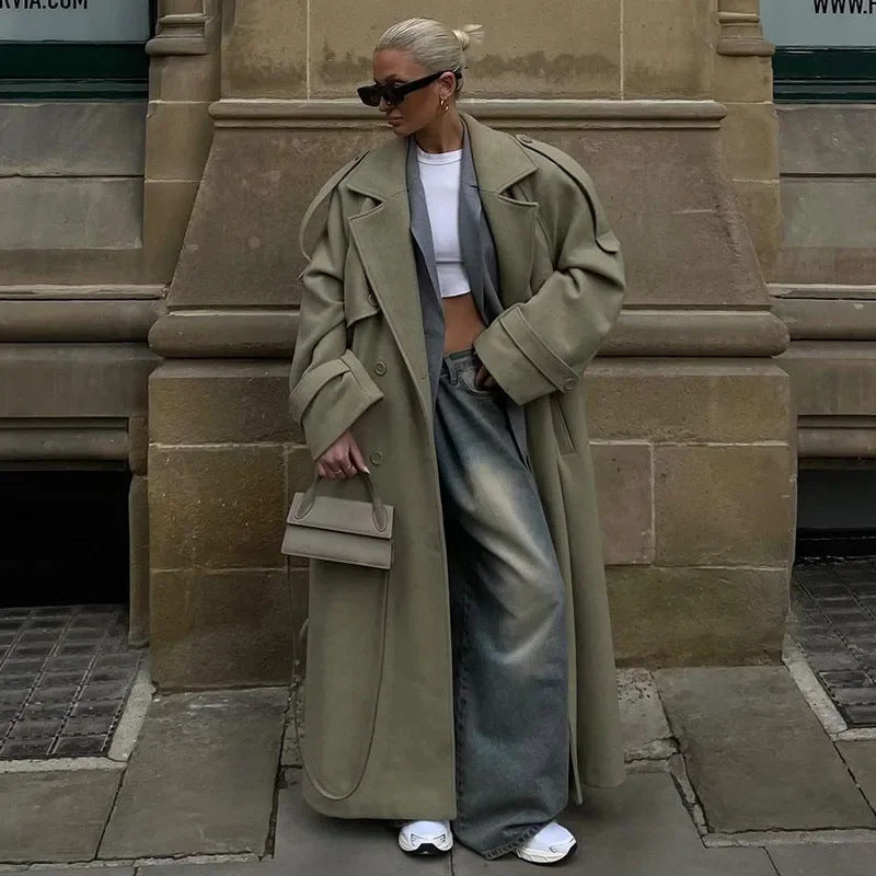Damen Federgewicht Oversize-Mantel R&B