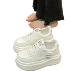 Damen Sneaker mit hohem Plateau und atmungsaktivem Obermaterial