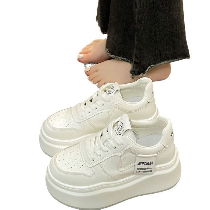 Damen Sneaker mit hohem Plateau und atmungsaktivem Obermaterial