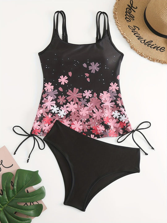 Damen Sport Tankini mit verstellbaren Trägern R&B
