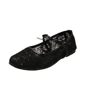 Damen Elegante Ballerinas mit dekorativem Schleifen-Design und glitzernden Applikationen R&B