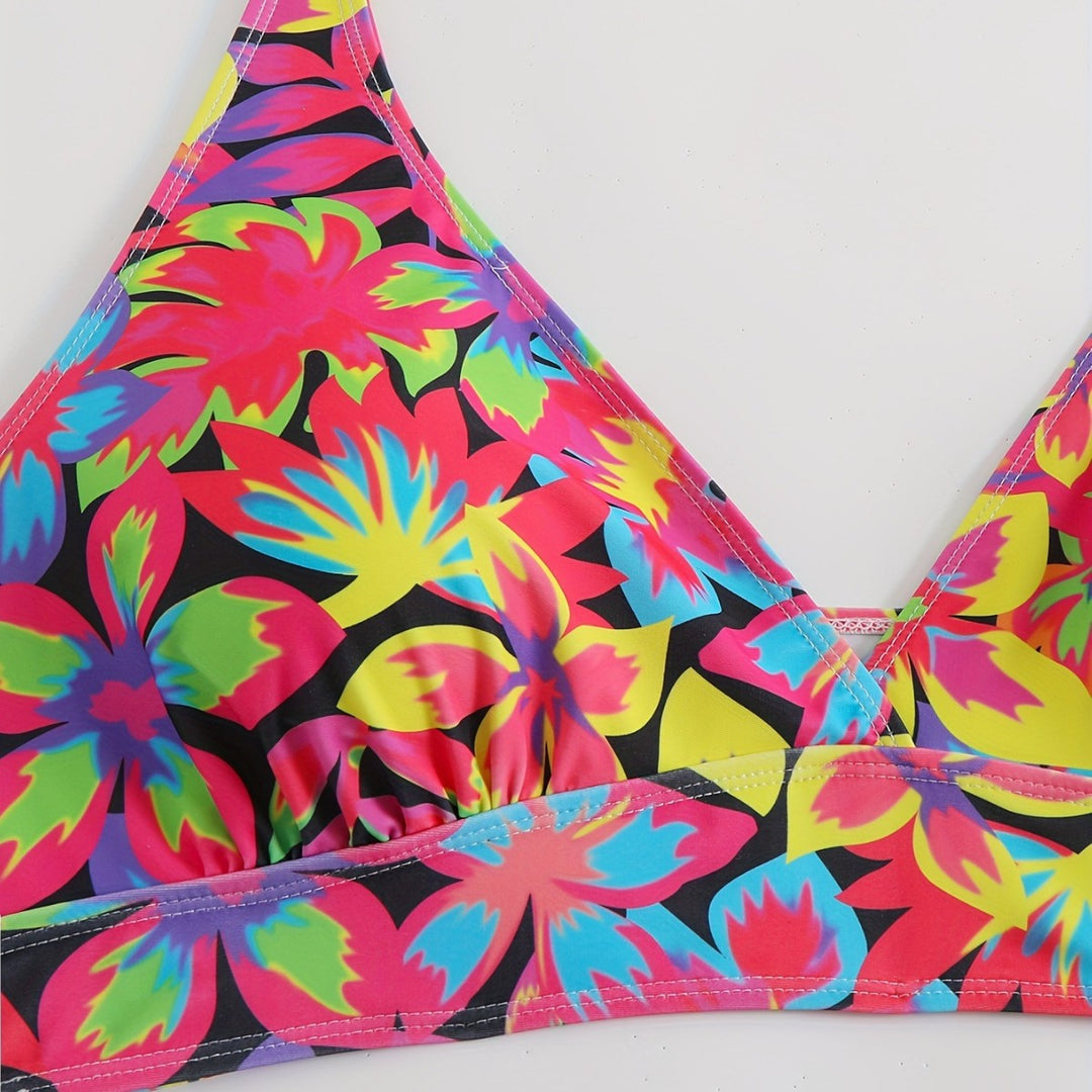 Damen Bikiniset mit auffälligem floralem Design und komfortablem Schnitt R&B