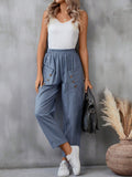 Damen elegante Freizeitpants mit Knopfdetails R&B