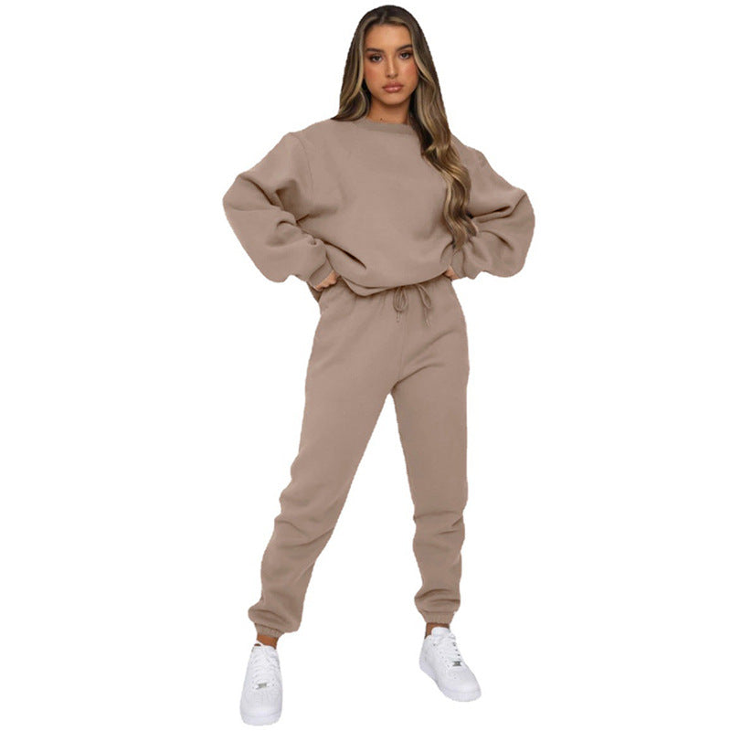 Damen Sportlicher Fleece Sweatanzug R&B