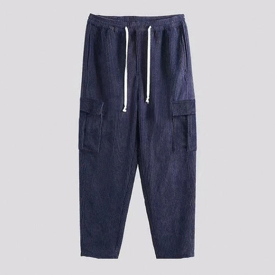 Damen lässige Cargo-Hose mit praktischen Seitentaschen und verstellbarem Kordelzug R&B
