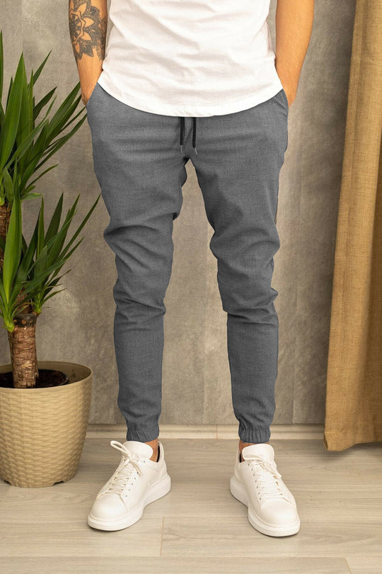 Herren Slim-Fit Jogginghose mit elastischem Bund und praktischen Seitenklapptaschen R&B