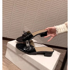 Damen Elegante Mules mit modischer Schnalle R&B