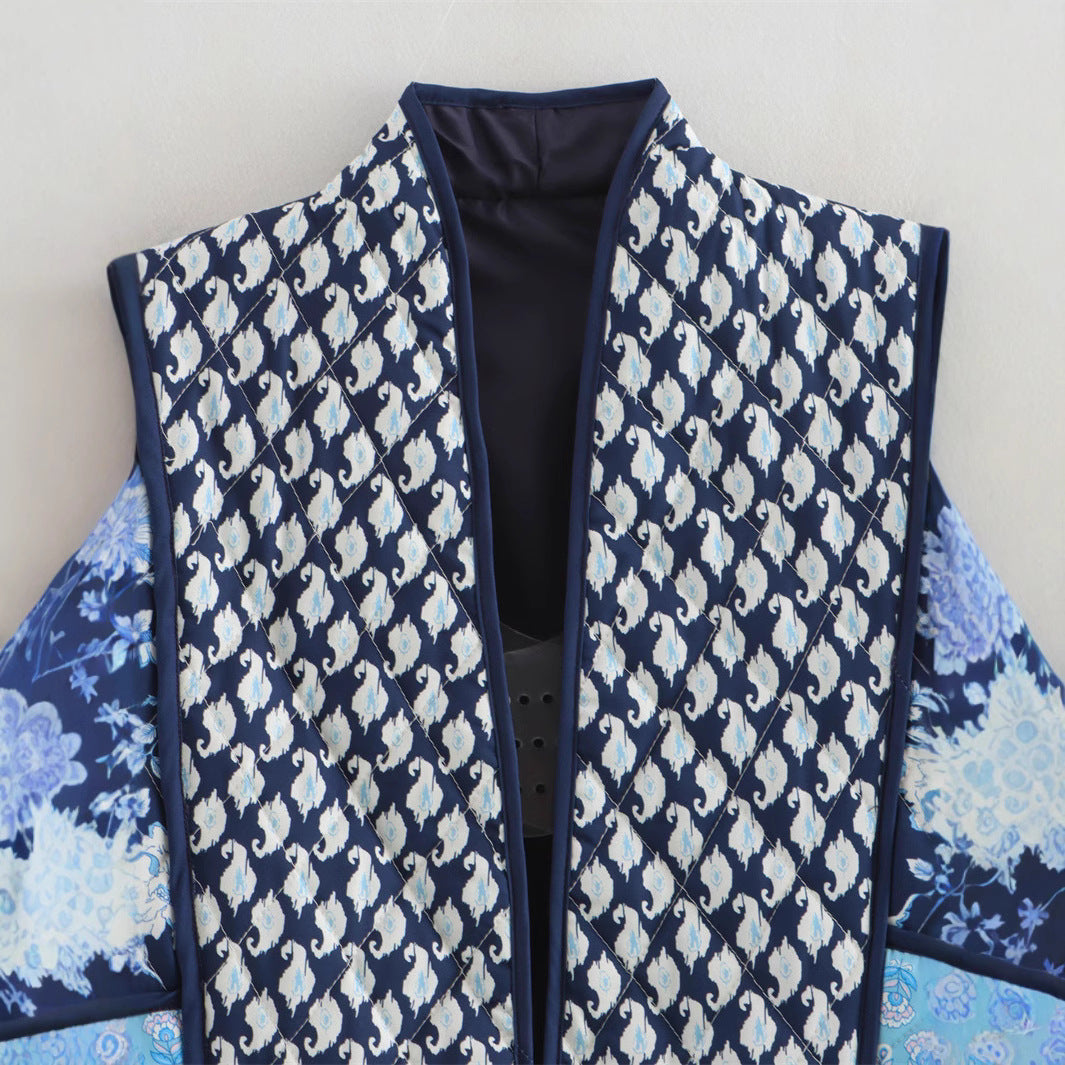 Damen Stilvolle Patchwork-Jacke R&B