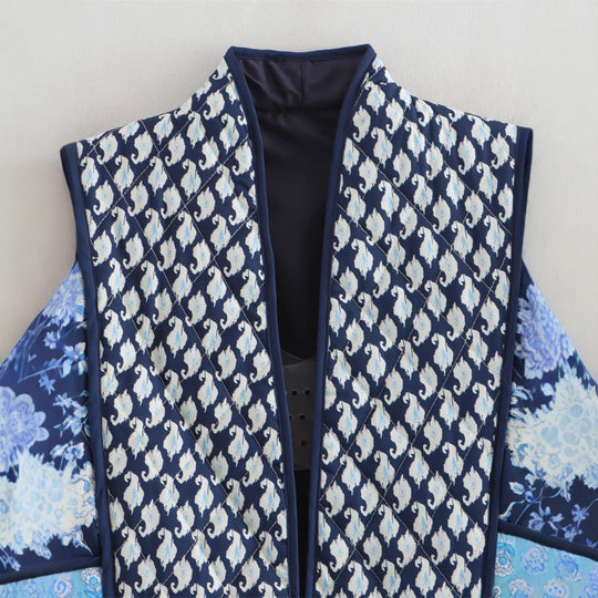 Damen Stilvolle Patchwork-Jacke R&B