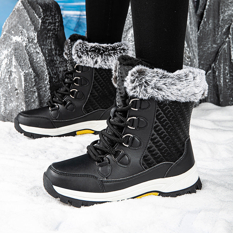 Damen isolierte Winterstiefel mit rutschfester Sohle und weichem Innenfutter R&B