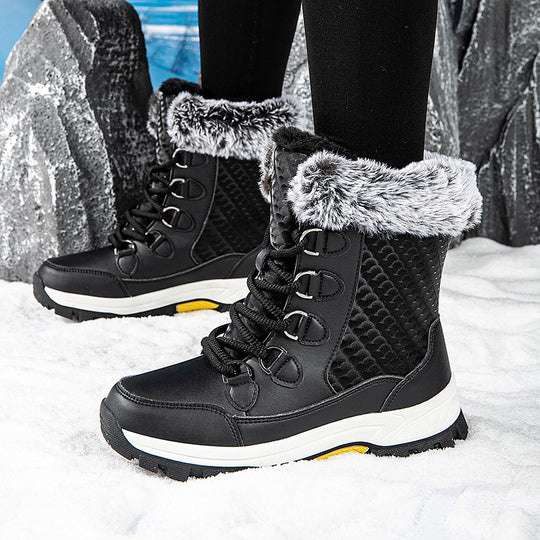 Damen isolierte Winterstiefel mit rutschfester Sohle und weichem Innenfutter R&B