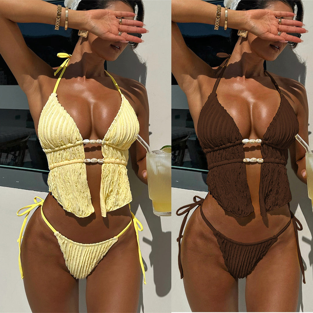 Damen Raffiniertes Bikini-Set mit Rüschendetails R&B