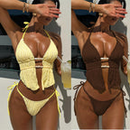 Damen Raffiniertes Bikini-Set mit Rüschendetails