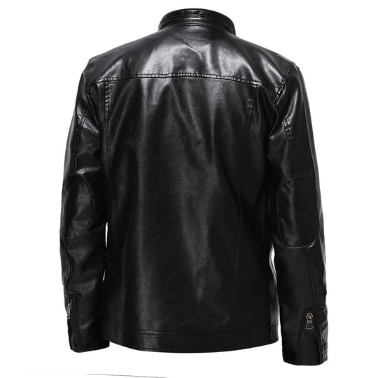 Herren stylische Motorradjacke mit asymmetrischem Reißverschluss und hochwertigen Details R&B