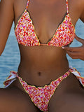 Damen Triangel-Bikini mit verzierten Rüschen R&B