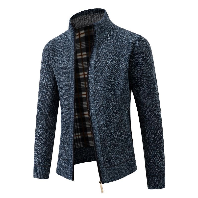 Herren modische Strickjacke mit hohem Kragen und hohem Komfort R&B