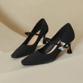 Damen elegante Mary Jane Pumps mit dekorativen Schmuckdetails