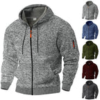 Herren Sportlicher Kapuzenpullover mit kontrastierenden Details und Reißverschluss R&B