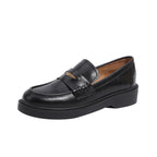Damen elegante Mokassins mit robustem Plateau