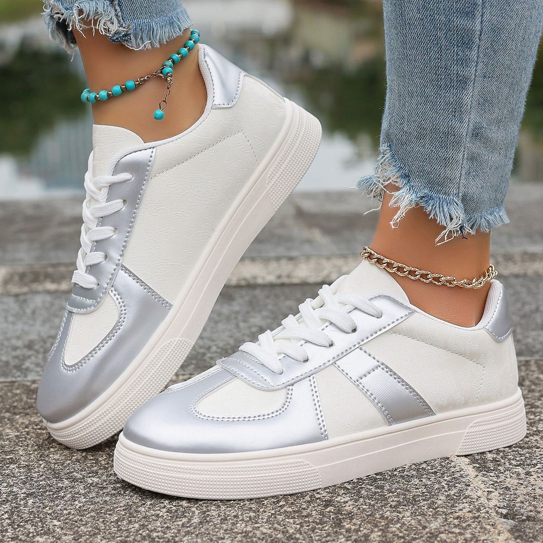 Damen Sneakers im modernen Retro-Design mit atmungsaktiven Einsätzen R&B
